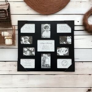 Pinnacle Vintage Black Metal Collage Photo Frame 11 Opening Wall Decor